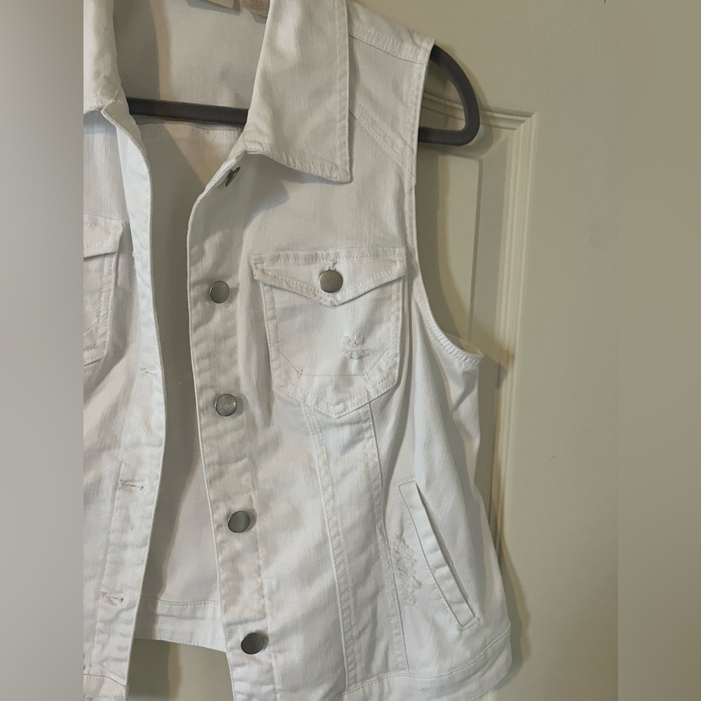 Chico's White Denim Vest - Picture 10 of 15